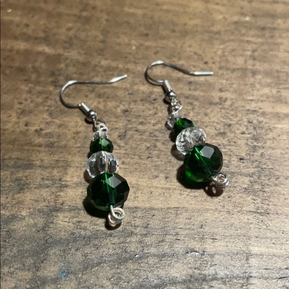 Homemade Earrings (Christmas Tree design 2)